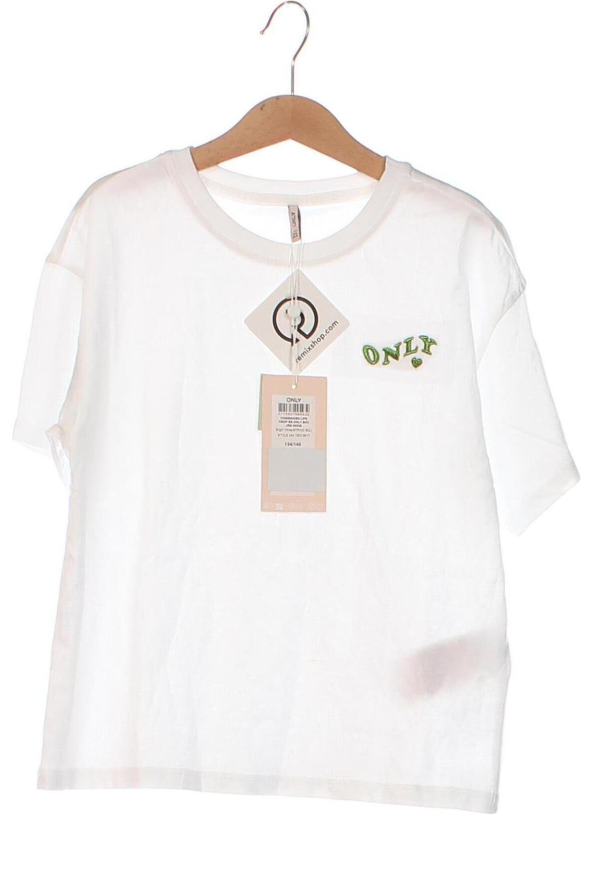 Dziecięcy T-shirt ONLY, Rozmiar 8-9y/ 134-140 cm, Kolor Biały, Cena 61,99 zł