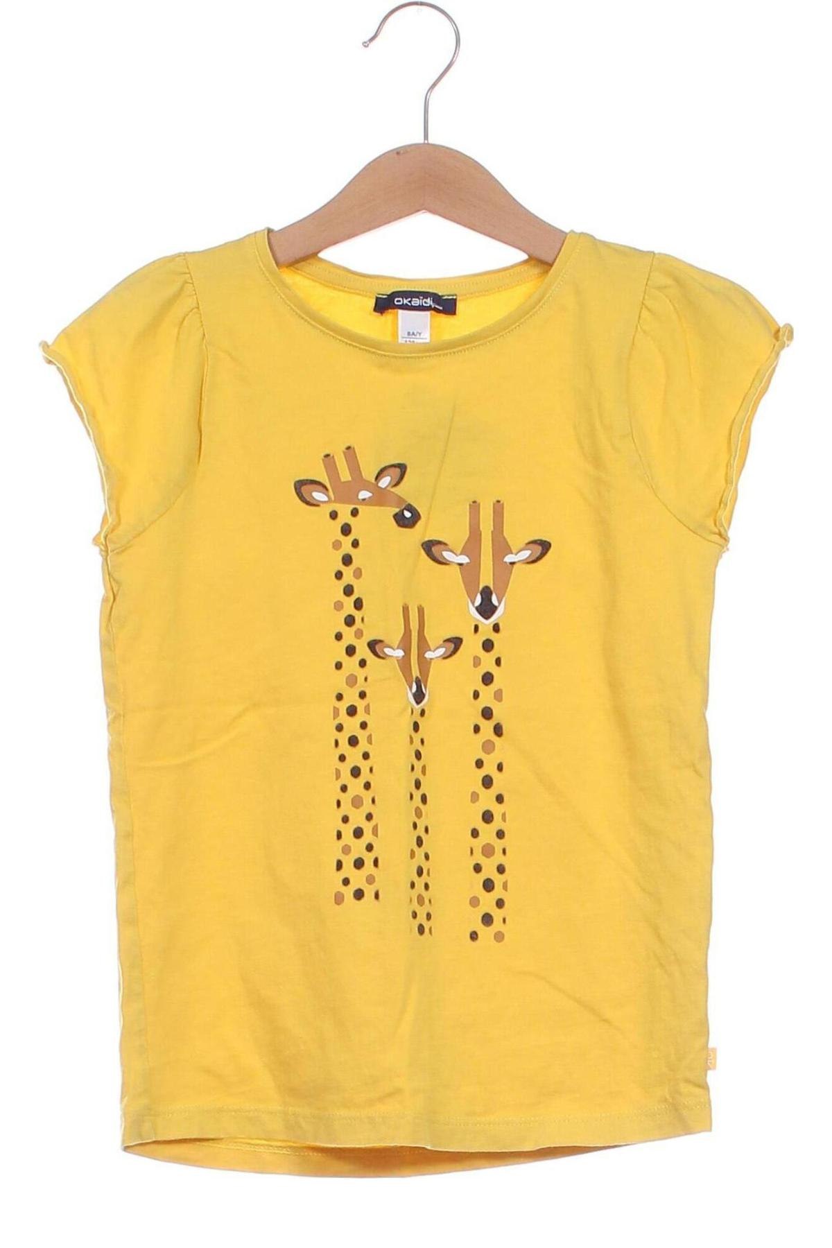 Kinder T-Shirt Okaidi, Größe 6-7y/ 122-128 cm, Farbe Gelb, Preis € 9,72