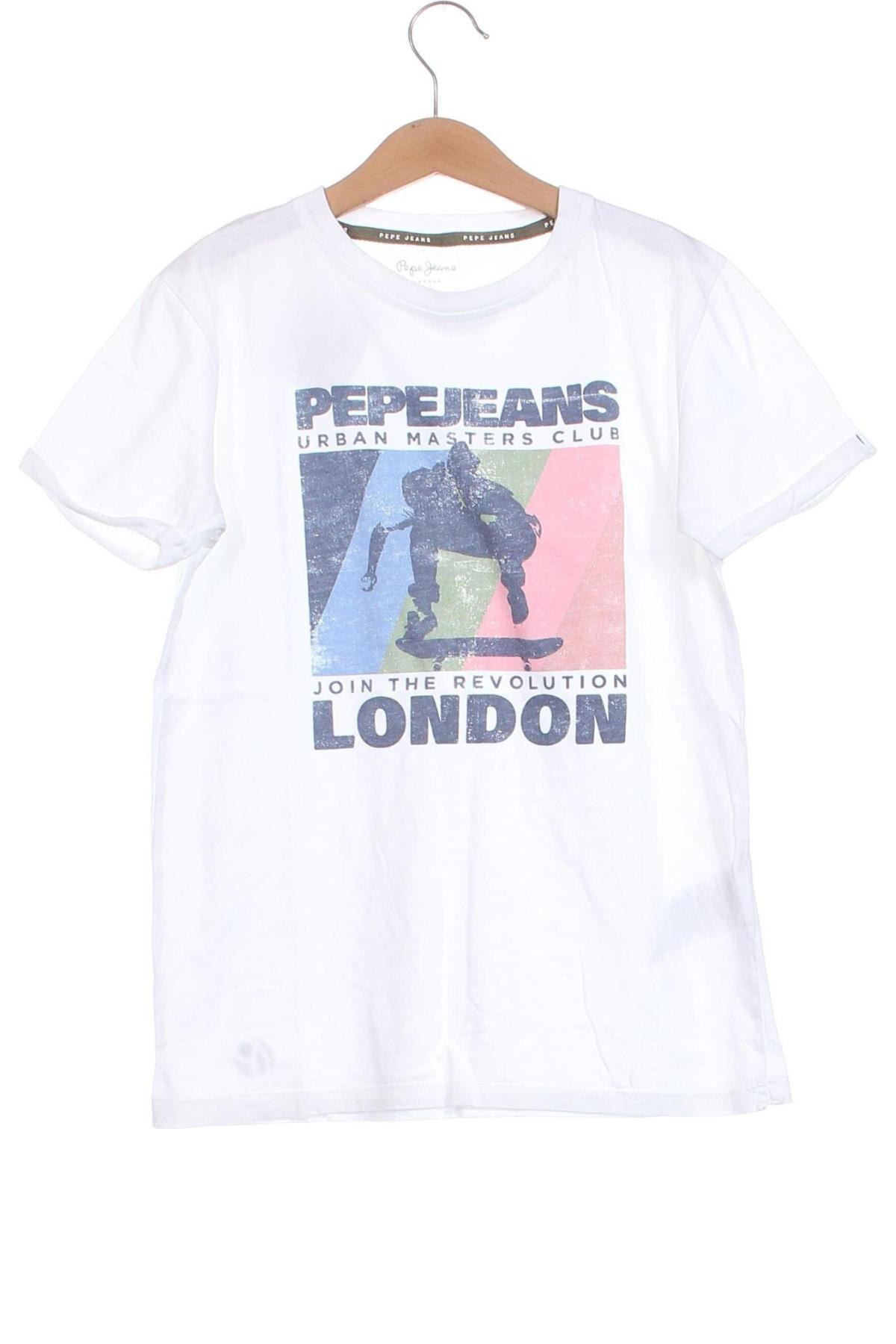 Детска тениска Pepe Jeans, Размер 10-11y/ 146-152 см, Цвят Бял, Цена 19,55 лв.