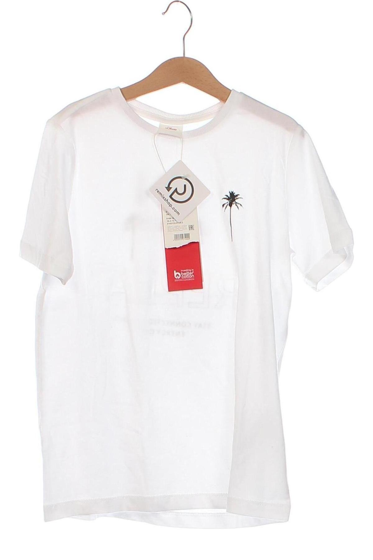 Kinder T-Shirt S.Oliver, Größe 8-9y/ 134-140 cm, Farbe Weiß, Preis € 17,79