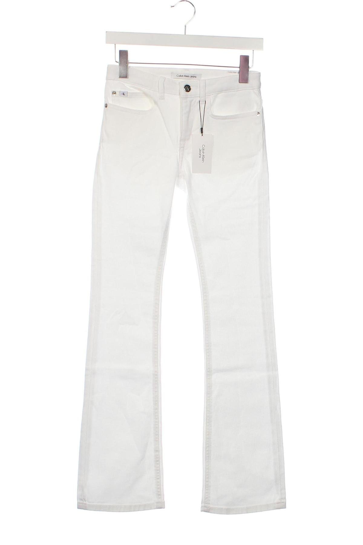 Kinderjeans Calvin Klein Jeans, Größe 13-14y/ 164-168 cm, Farbe Weiß, Preis 25,49 €