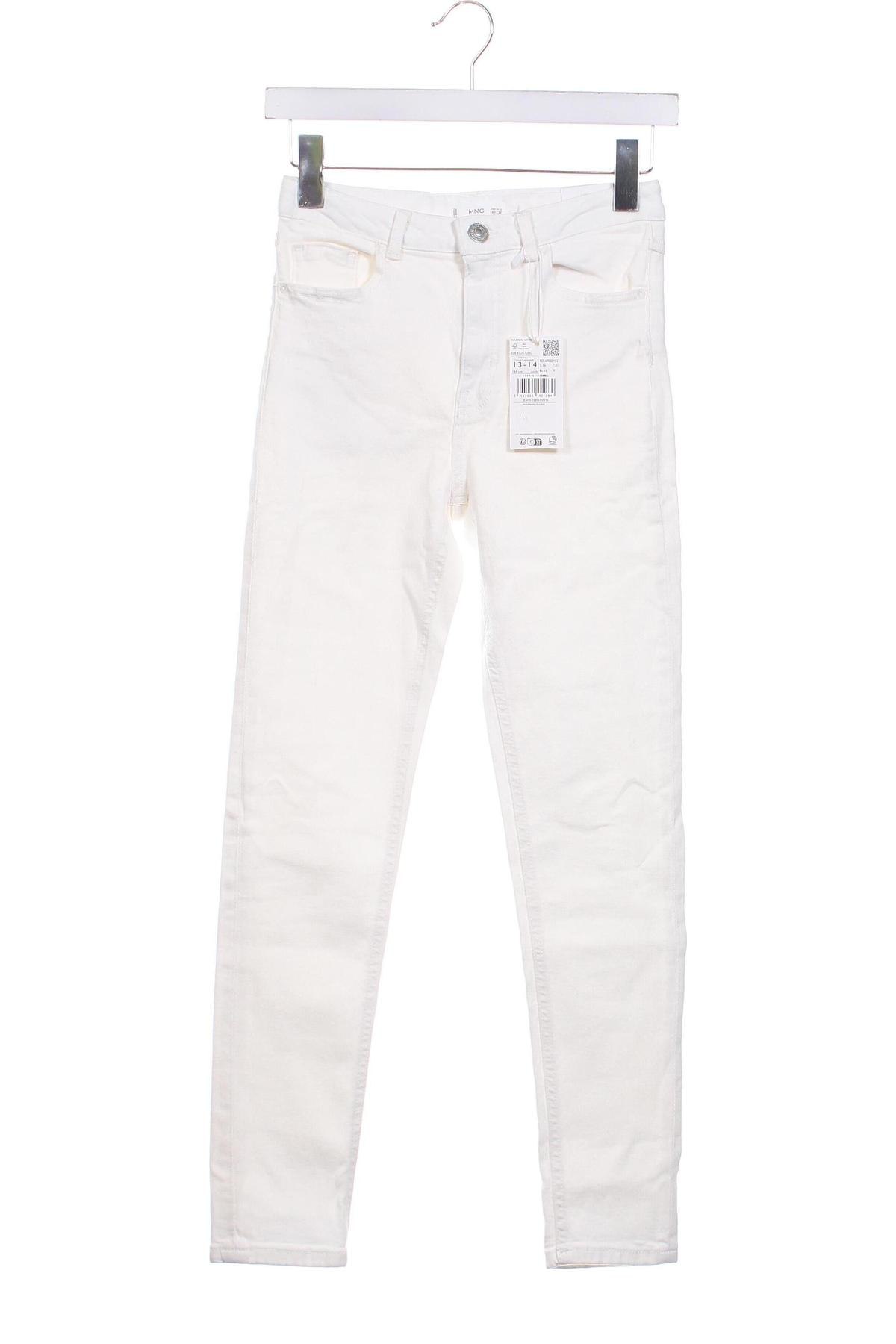 Kinderjeans Mango, Größe 13-14y/ 164-168 cm, Farbe Weiß, Preis € 12,79