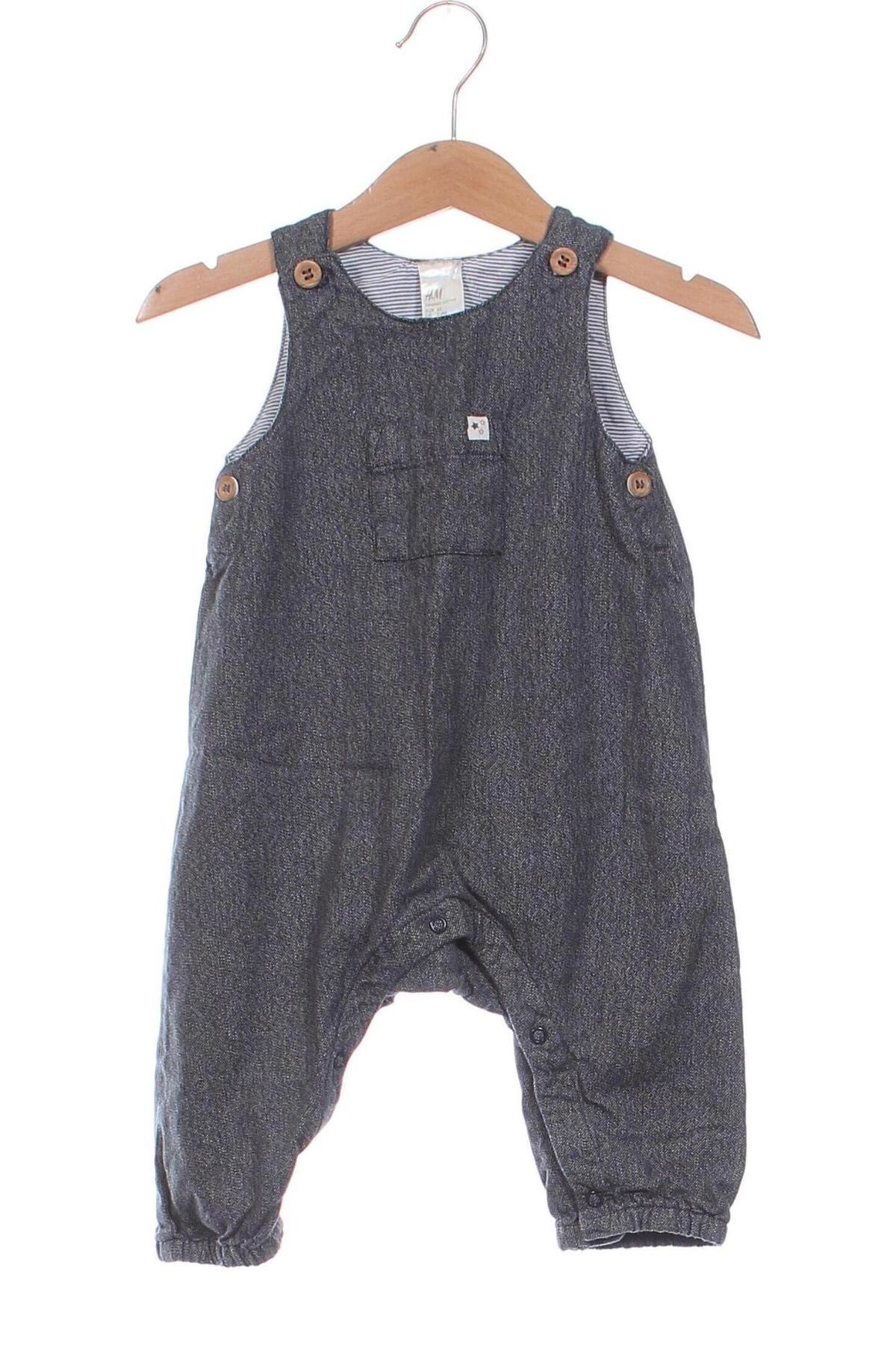 Kinder Overall H&M, Größe 2-3m/ 56-62 cm, Farbe Grau, Preis 9,99 €