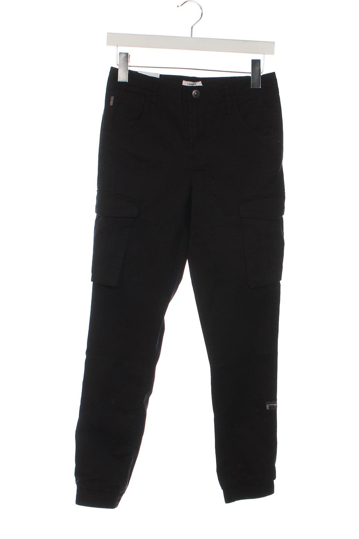 Pantaloni pentru copii Name It, Mărime 11-12y/ 152-158 cm, Culoare Negru, Preț 184,49 Lei