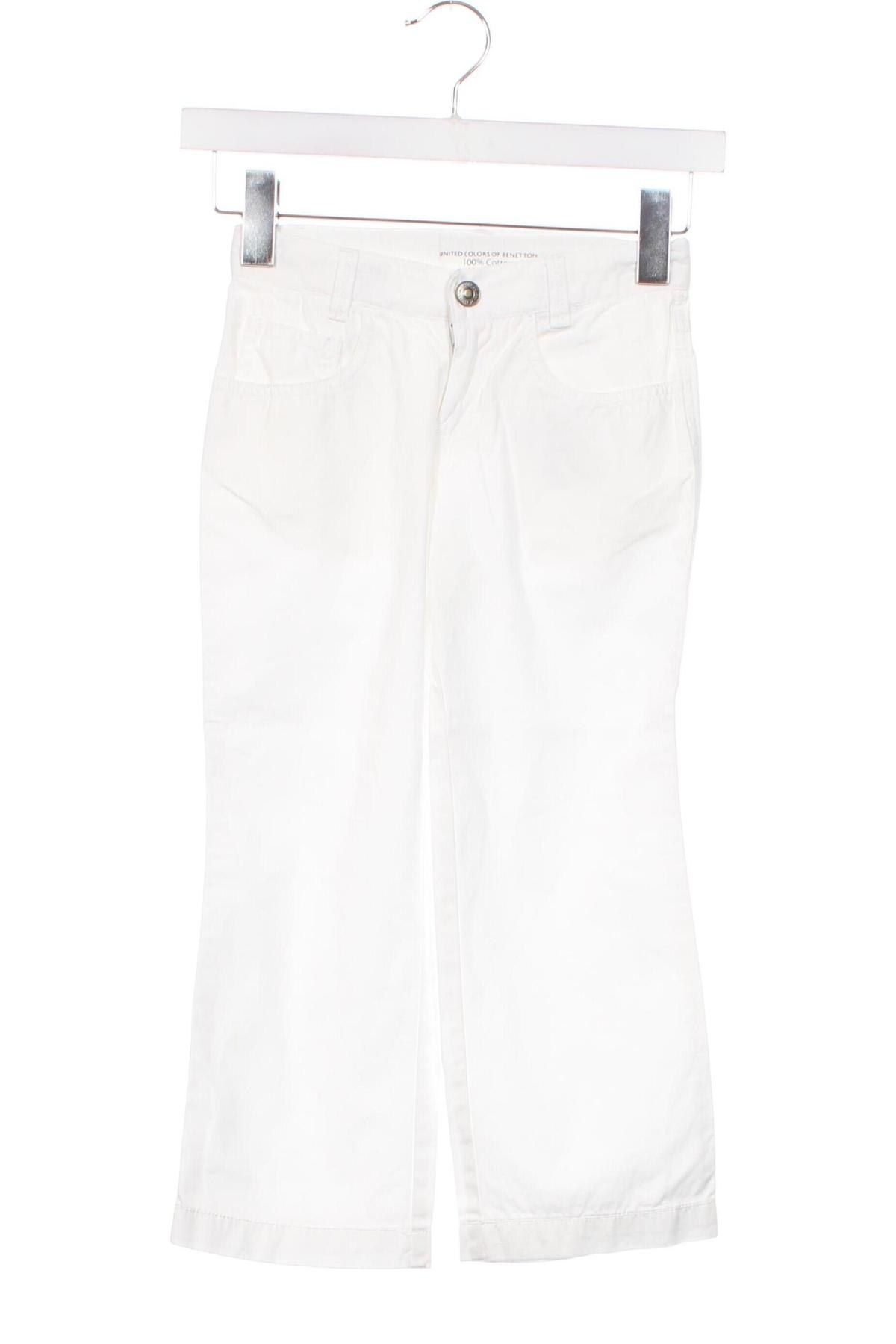 Pantaloni pentru copii United Colors Of Benetton, Mărime 4-5y/ 110-116 cm, Culoare Alb, Preț 28,99 Lei