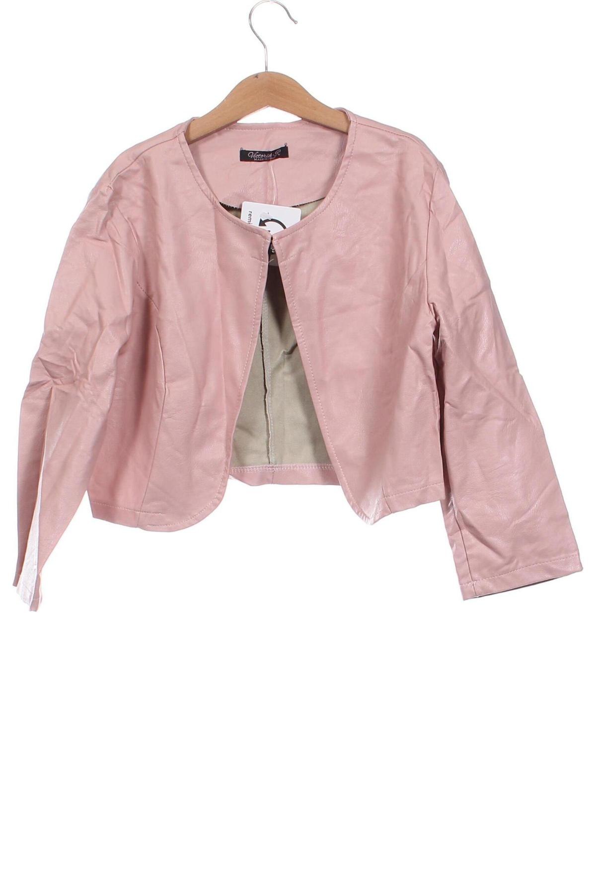 Kinder Lederjacke, Größe 9-10y/ 140-146 cm, Farbe Rosa, Preis 10,29 €