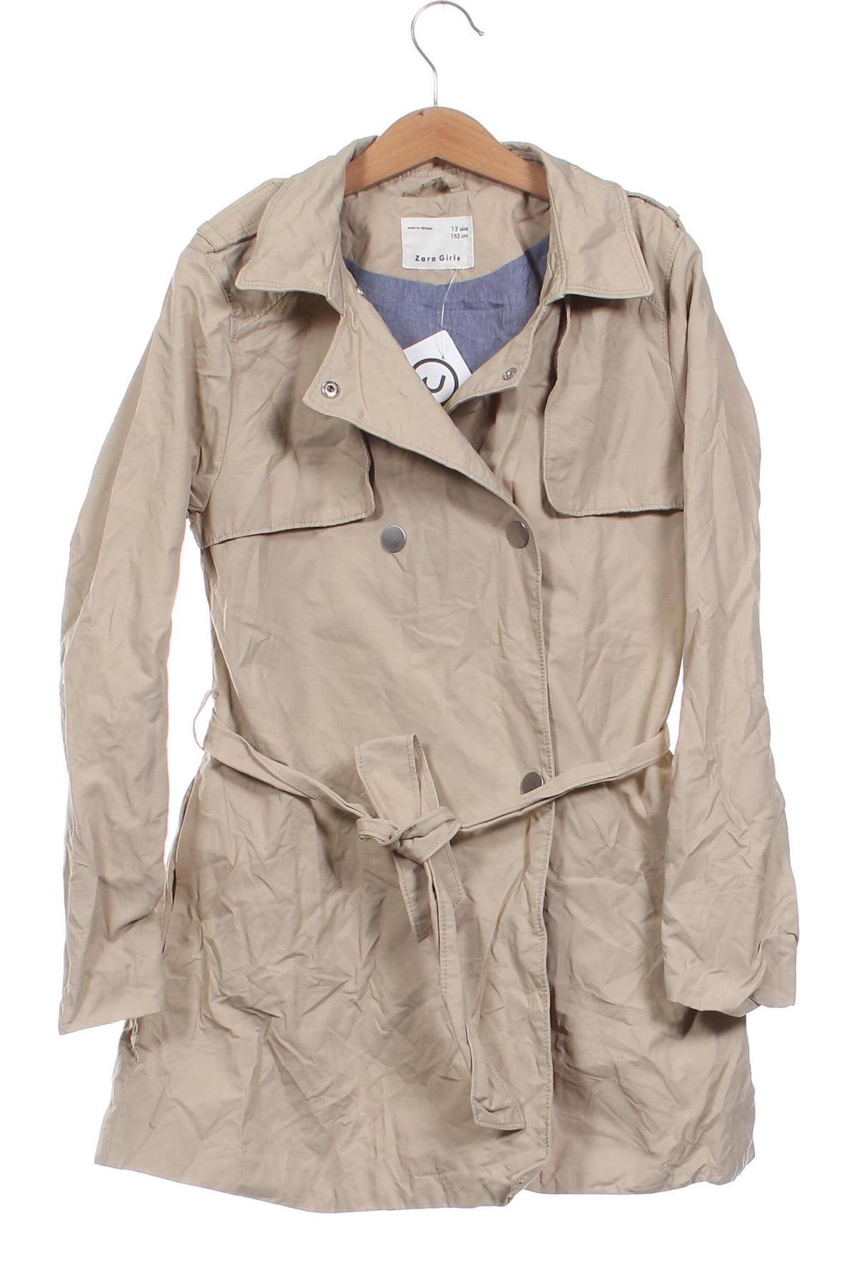 Kinderjacke Zara, Größe 10-11y/ 146-152 cm, Farbe Beige, Preis 9,49 €