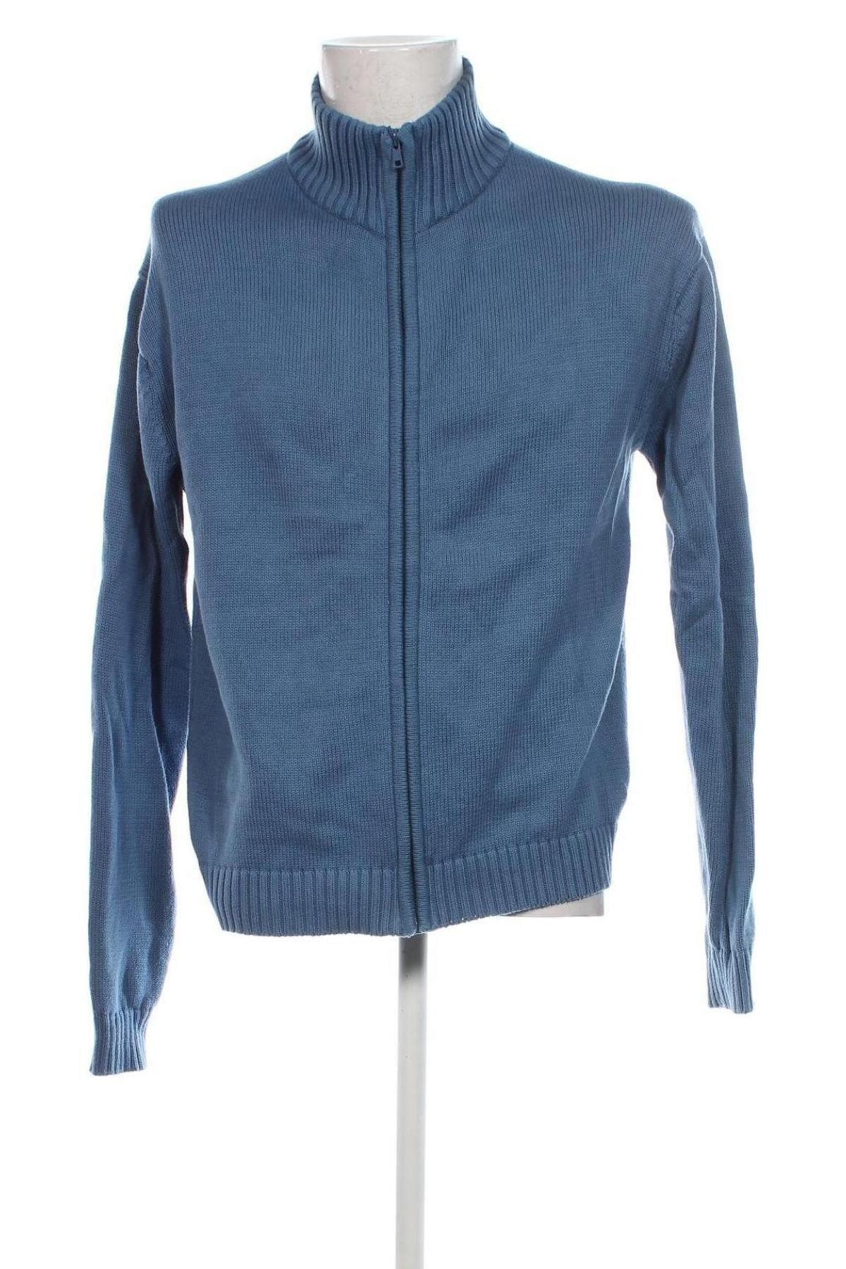 Herren Strickjacke H&M L.O.G.G., Größe L, Farbe Blau, Preis € 9,29