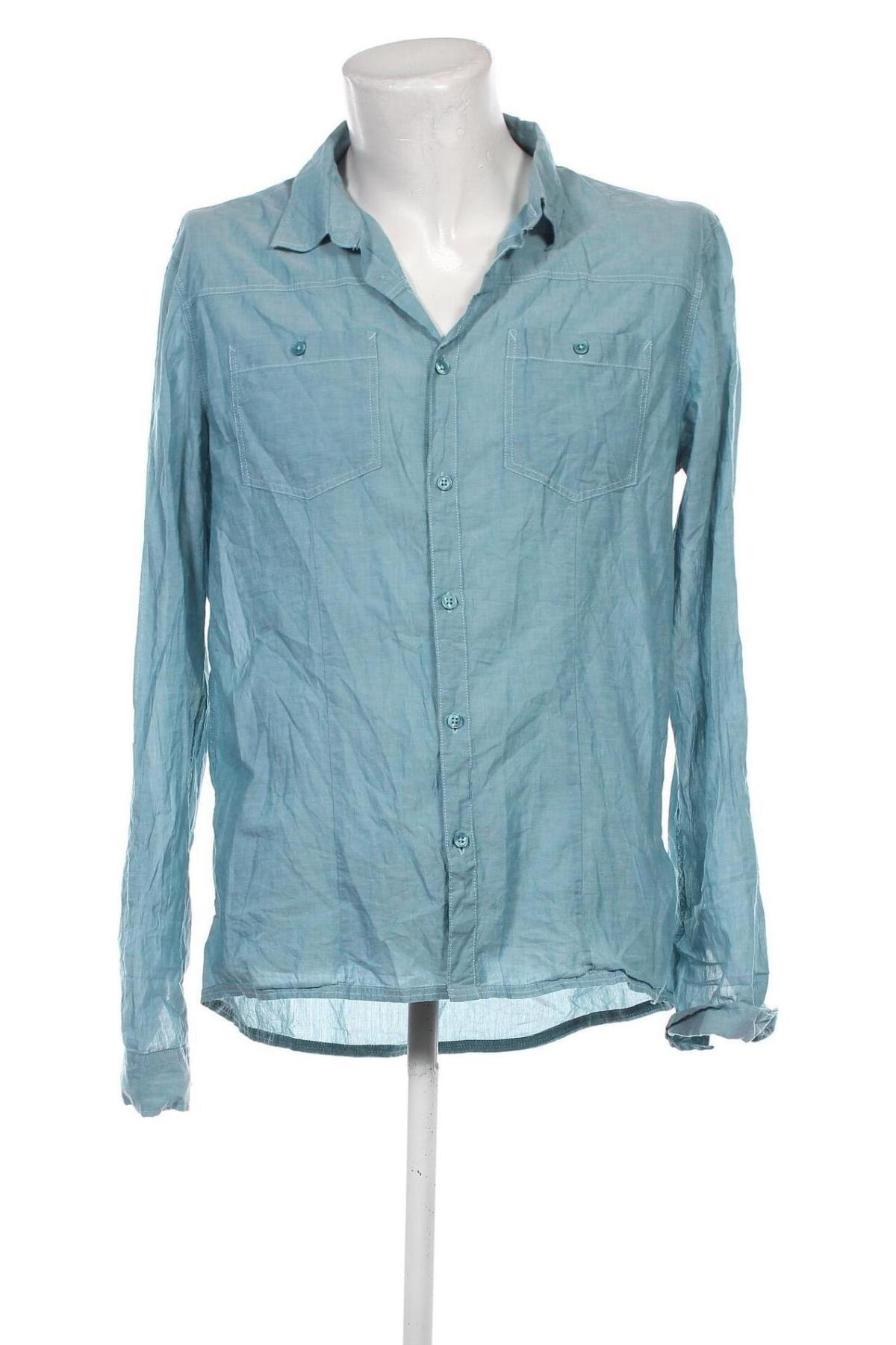 Herrenhemd H&M Divided, Größe L, Farbe Blau, Preis € 5,49