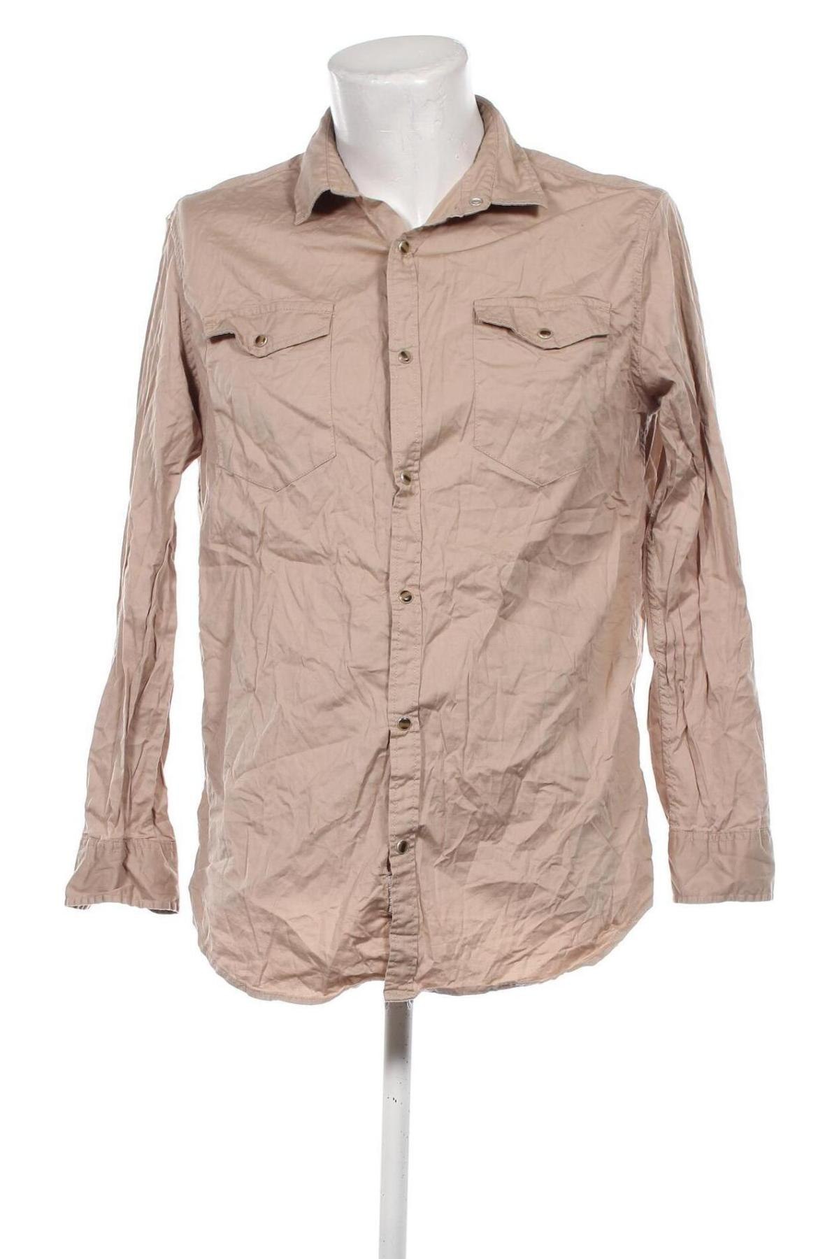 Herrenhemd Lee Cooper, Größe L, Farbe Beige, Preis € 12,49