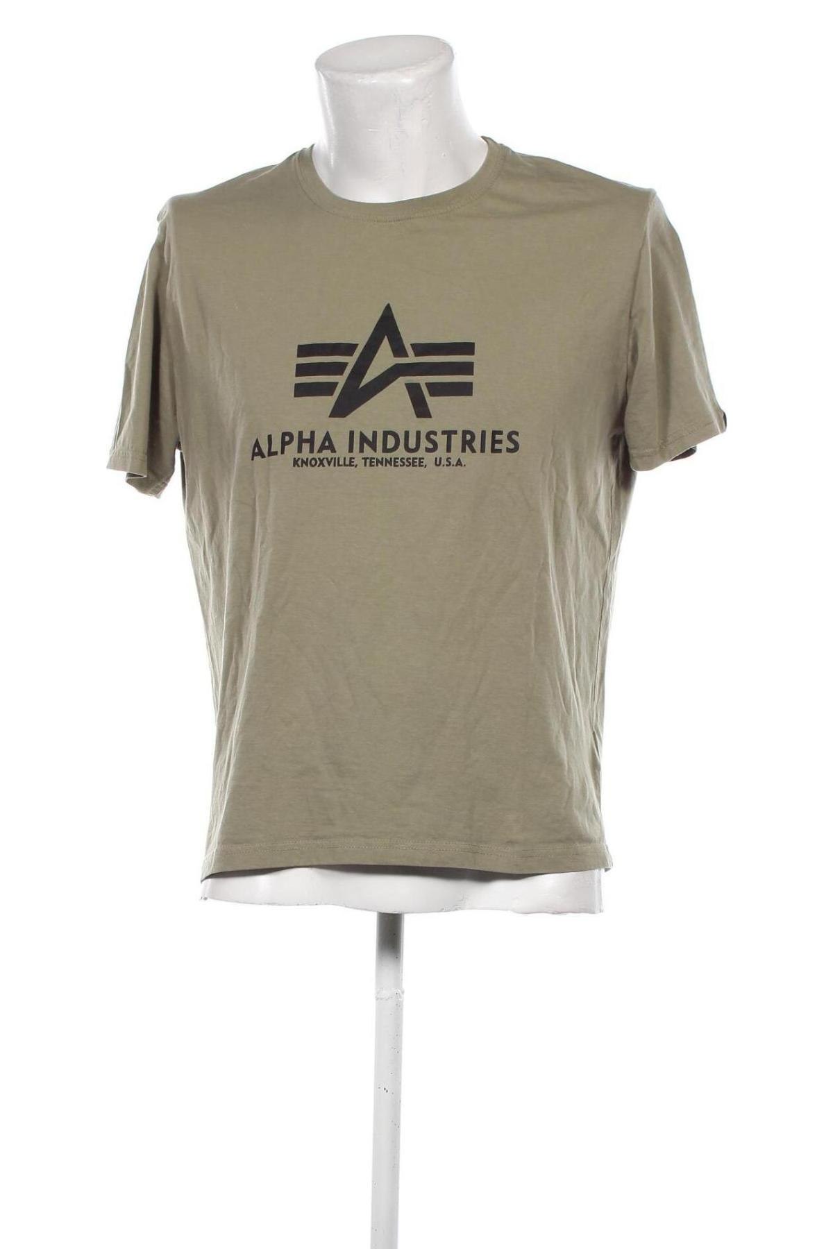 Herren T-Shirt Alpha Industries, Größe XL, Farbe Grün, Preis 26,29 €