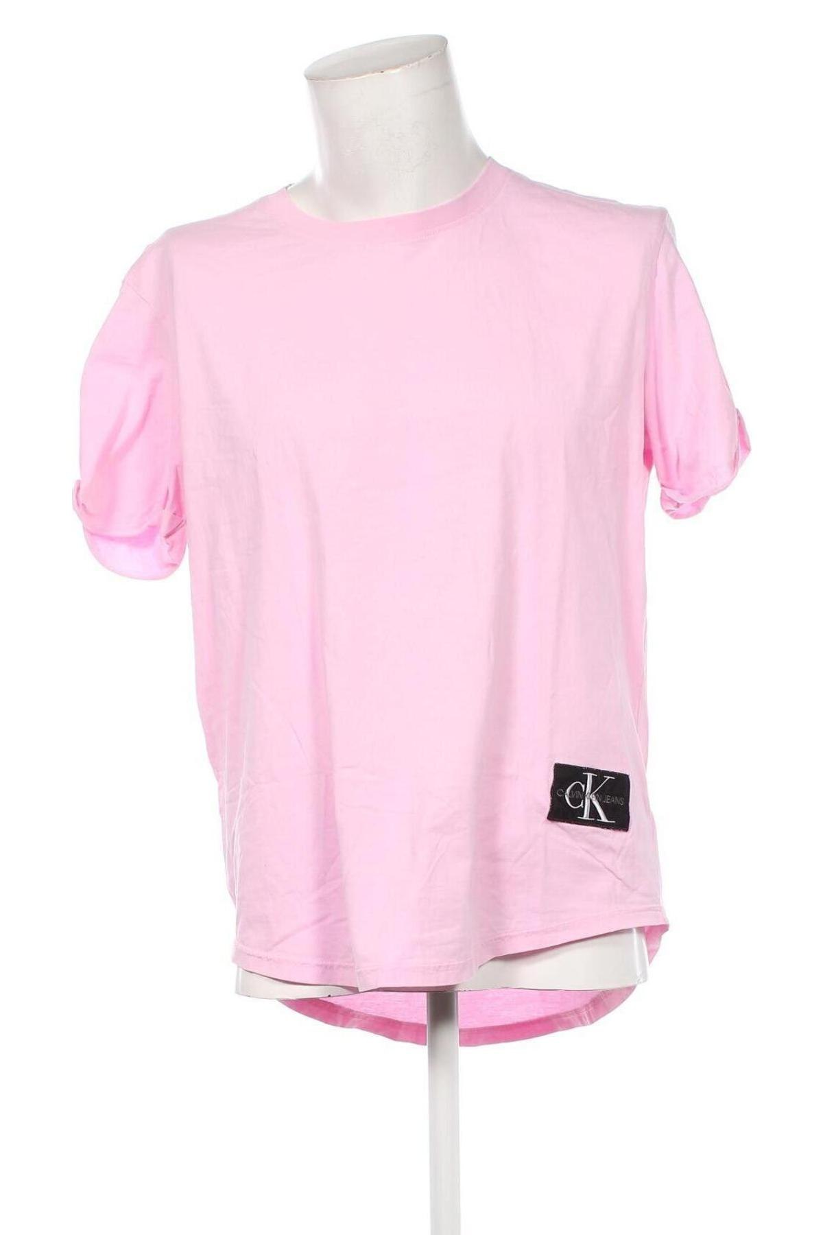 Herren T-Shirt Calvin Klein Jeans, Größe XXL, Farbe Rosa, Preis 29,99 €