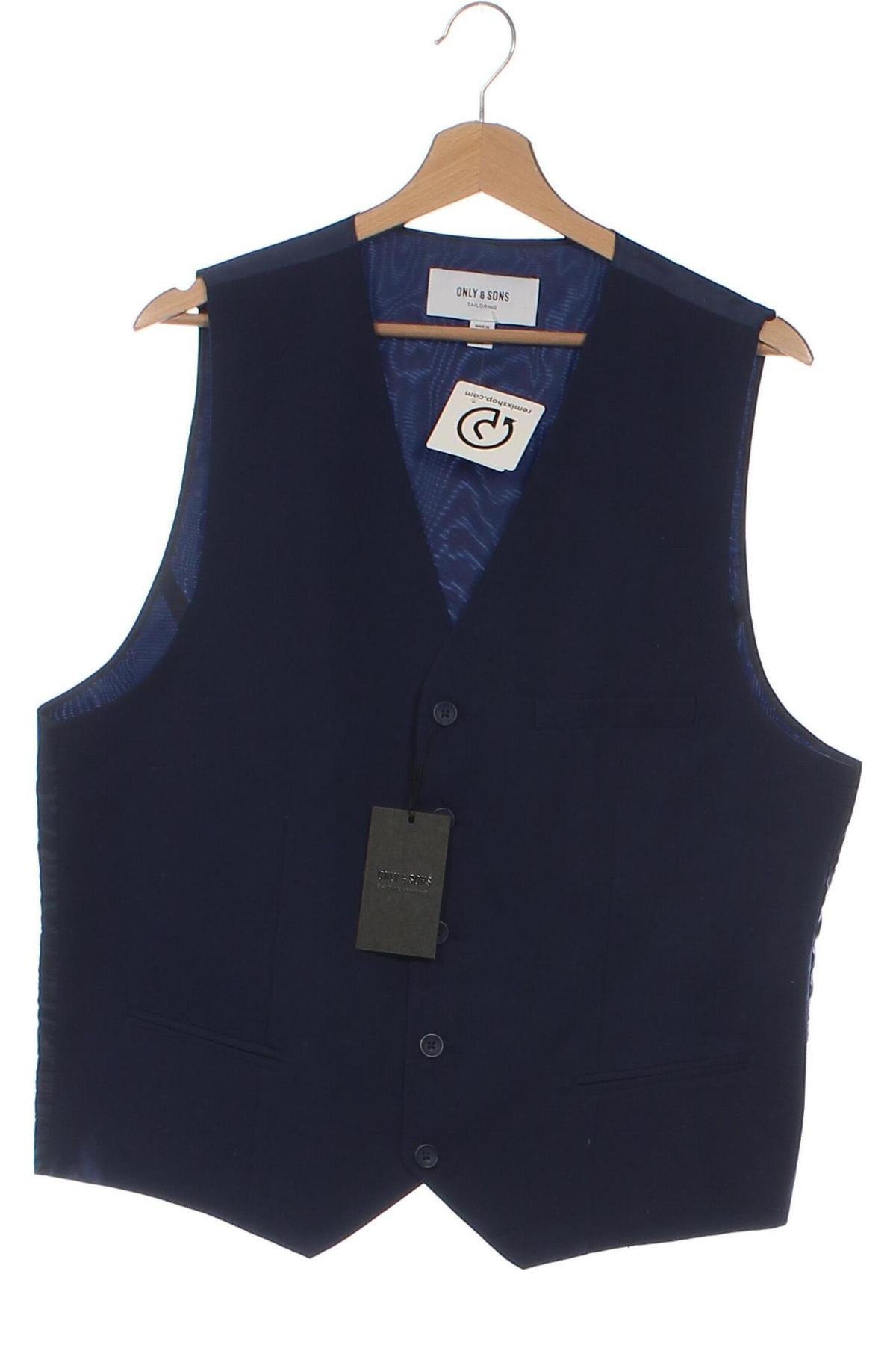 Herrenweste Only & Sons, Größe XL, Farbe Blau, Preis € 14,79