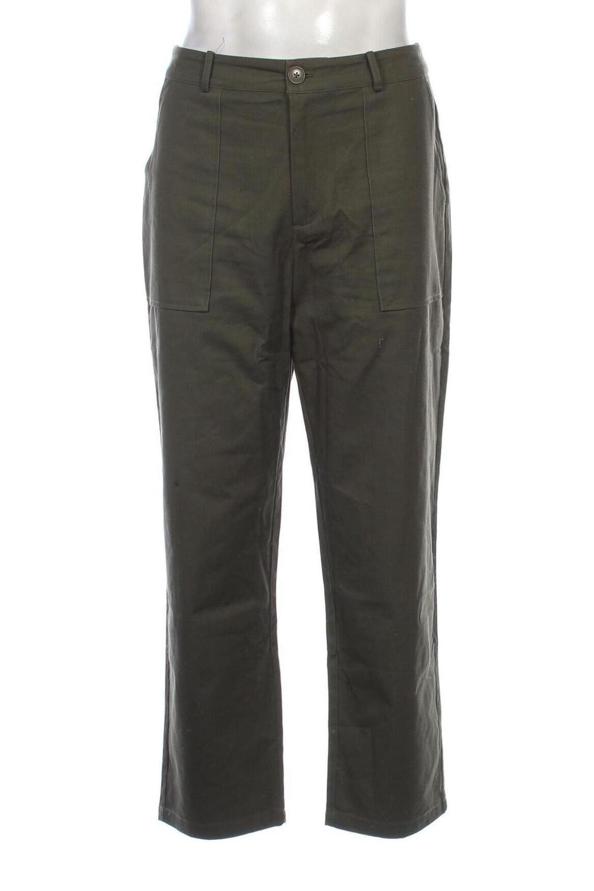 Pantaloni de bărbați Dan Fox X About You, Mărime L, Culoare Verde, Preț 76,99 Lei