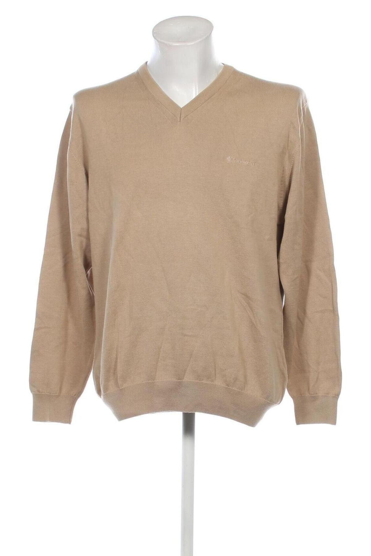 Herrenpullover Burlington, Größe L, Farbe Beige, Preis 10,49 €