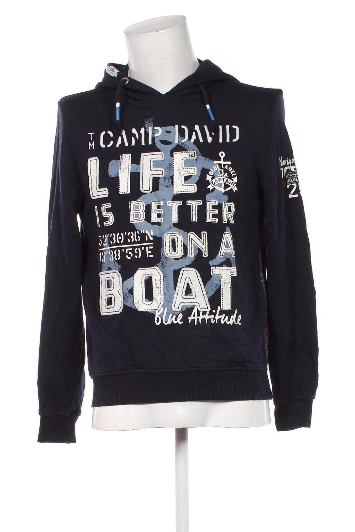 Herren Sweatshirt Camp David, Größe S, Farbe Blau, Preis 26,99 €