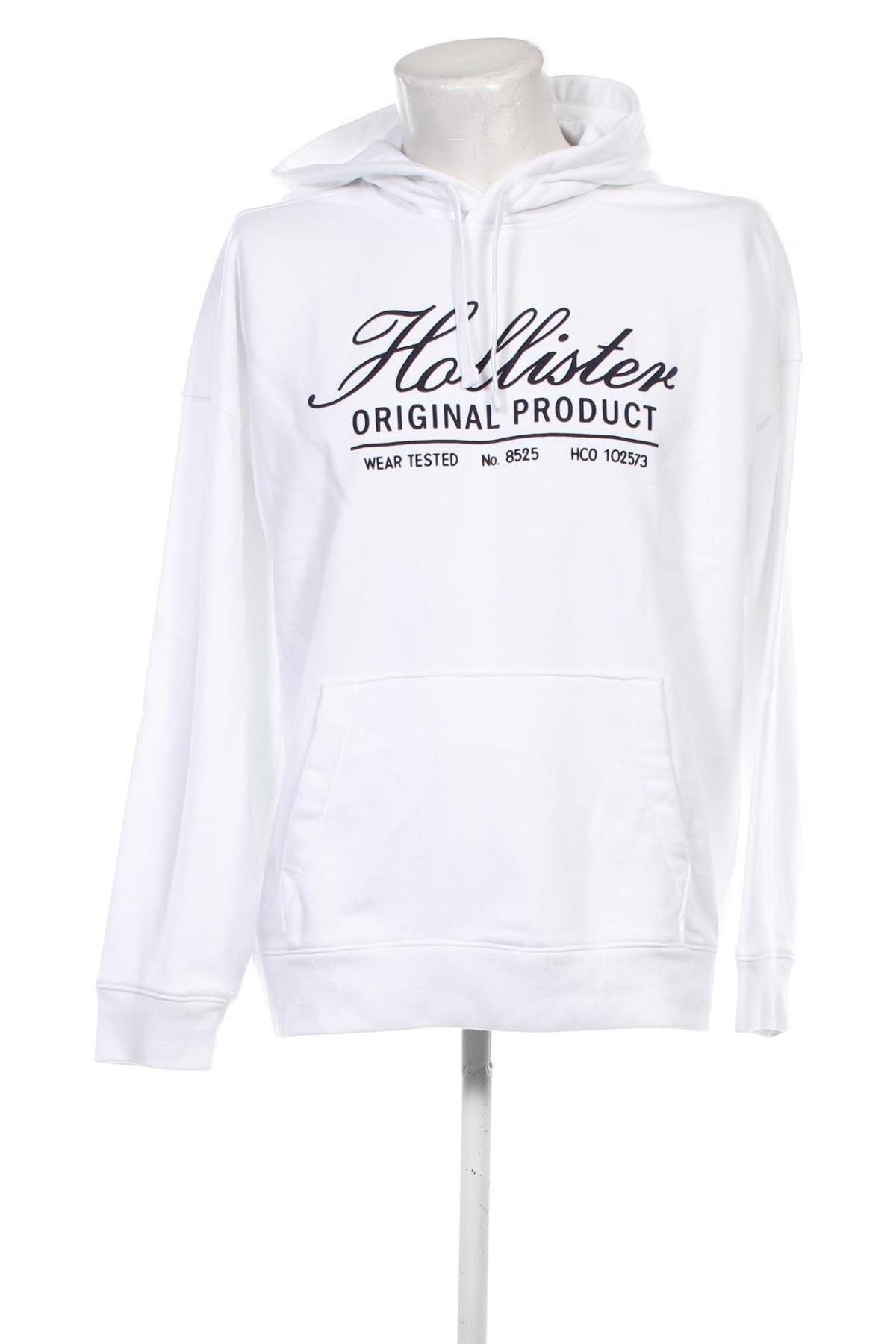 Herren Sweatshirt Hollister, Größe L, Farbe Weiß, Preis € 26,79