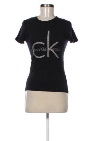 Damen T-Shirt Calvin Klein, Größe XS, Farbe Schwarz, Preis 17,99 €