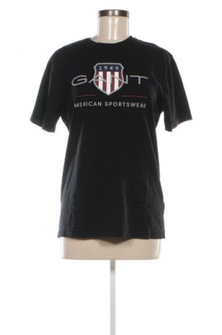 Γυναικείο t-shirt Gant, Μέγεθος S, Χρώμα Μαύρο, Τιμή 21,99 €