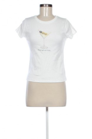 Damen T-Shirt Stradivarius, Größe S, Farbe Weiß, Preis € 19,99