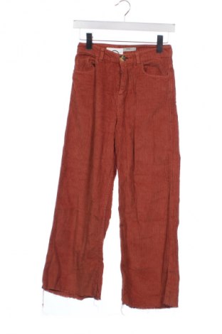 Pantaloni de velvet de femei Stradivarius, Mărime XS, Culoare Portocaliu, Preț 76,32 Lei