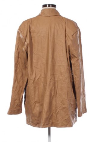 Damen Lederjacke Boohoo, Größe XL, Farbe Beige, Preis 40,99 €