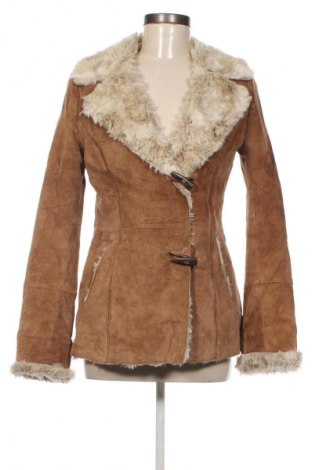 Damen Lederjacke H&M L.O.G.G., Größe M, Farbe Braun, Preis € 67,99
