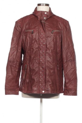Дамско кожено яке Jilani Collection, Размер XXL, Цвят Червен, Цена 159,99 лв.