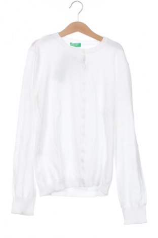 Kinder Strickjacke United Colors Of Benetton, Größe 11-12y/ 152-158 cm, Farbe Weiß, Preis 38,99 €