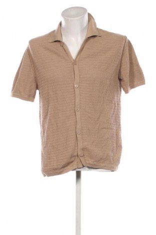 Herren Strickjacke Bershka, Größe M, Farbe Beige, Preis 20,00 €