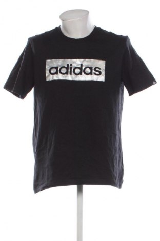 Мъжка тениска Adidas, Размер L, Цвят Черен, Цена 27,99 лв.