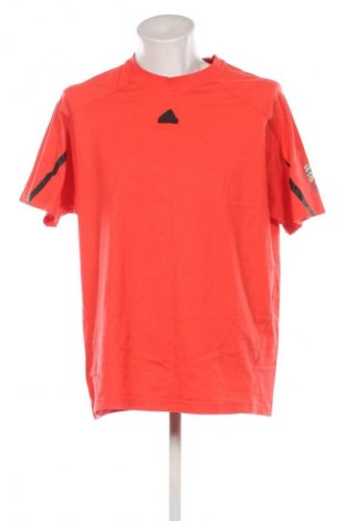 Мъжка тениска Adidas, Размер XL, Цвят Оранжев, Цена 27,00 лв.