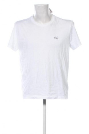 Herren T-Shirt Calvin Klein Jeans, Größe L, Farbe Weiß, Preis € 53,99