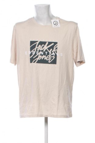 Męski T-shirt Jack & Jones, Rozmiar XXL, Kolor Beżowy, Cena 45,99 zł