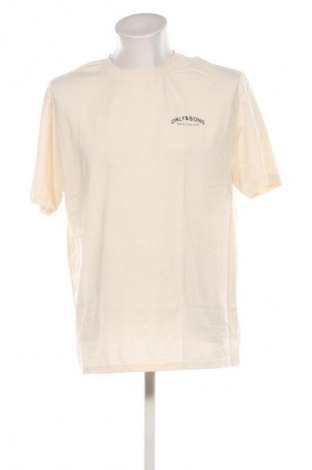 Herren T-Shirt Only & Sons, Größe L, Farbe Beige, Preis 9,72 €
