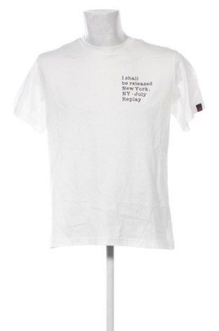 Ανδρικό t-shirt Replay, Μέγεθος L, Χρώμα Λευκό, Τιμή 44,99 €