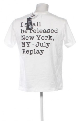 Ανδρικό t-shirt Replay, Μέγεθος L, Χρώμα Λευκό, Τιμή 44,99 €