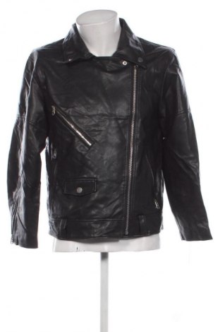 Férfi bőrdzseki Pull&Bear, Méret L, Szín Fekete, Ár 5 399 Ft