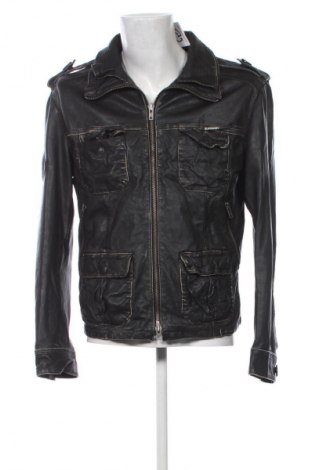Męska skórzana kurtka Superdry, Rozmiar L, Kolor Szary, Cena 644,99 zł