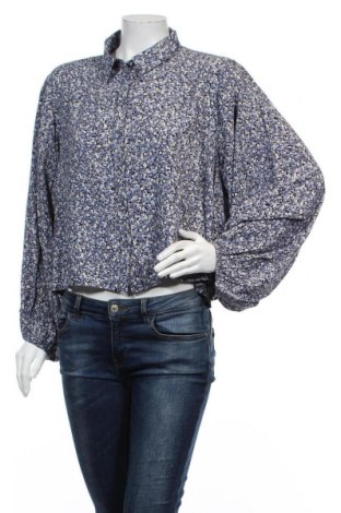 Γυναικείο πουκάμισο Pieces, Μέγεθος XXL, Χρώμα Μπλέ, Βισκόζη, Τιμή 5,34 €