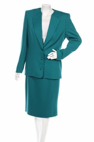 Дамски костюм Nicowa, Размер M, Цвят Зелен, 53% полиестер, 44% вълна, 3% еластан, Цена 76,44 лв.