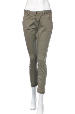 Дамски панталон H&M L.O.G.G., Размер S, Цвят Зелен, 98% памук, 2% еластан, Цена 35,00 лв.
