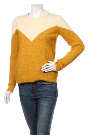 Дамски пуловер Vero Moda, Размер XS, Цвят Жълт, 50% полиестер, 22% акрил, 12% полиестер, 9% полиамид, 4% еластан, 3% вълна, Цена 51,75 лв.
