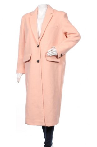 Дамско палто American Vintage, Размер L, Цвят Розов, 75% вълна, 25% полиамид, Цена 240,57 лв.