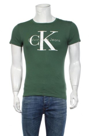 Męski T-shirt Calvin Klein Jeans, Rozmiar S, Kolor Zielony, Bawełna, Cena 108,75 zł