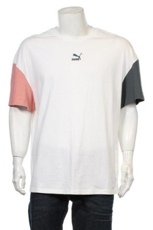 Мъжка тениска PUMA, Размер L, Цвят Бял, Памук, Цена 48,00 лв.