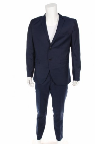 Férfi öltöny Premium By Jack & Jones, Méret L, Szín Kék, 77% poliészter, 22% gyapjú, 1% elasztán, Ár 45 824 Ft