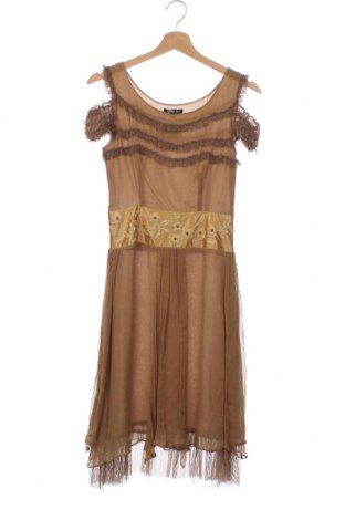 Рокля Anna Sui, Размер XS, Цвят Кафяв, Коприна, Цена 118,44 лв.
