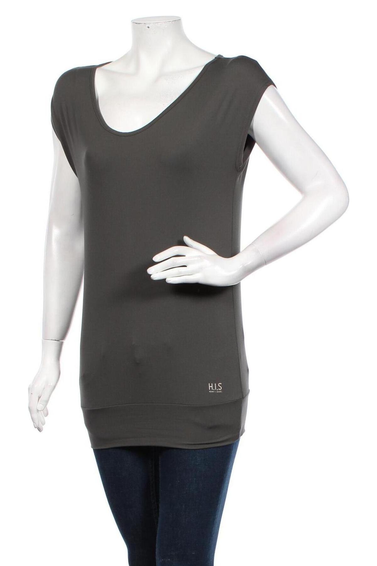 Γυναικεία μπλούζα H.I.S, Μέγεθος S, Χρώμα Γκρί, Τιμή 25,26 €