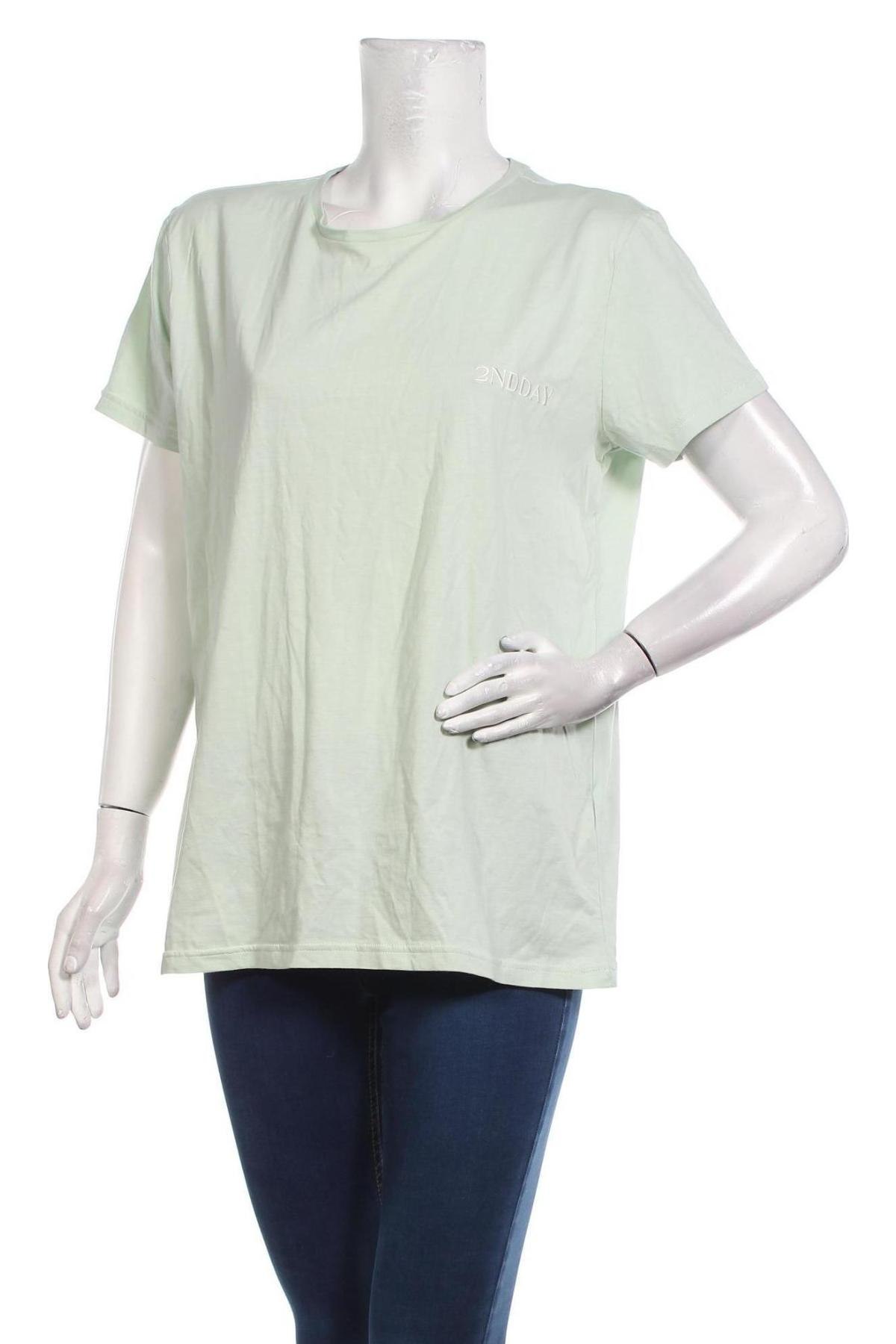 Γυναικείο t-shirt 2ND Day, Μέγεθος XL, Χρώμα Πράσινο, Τιμή 66,49 €